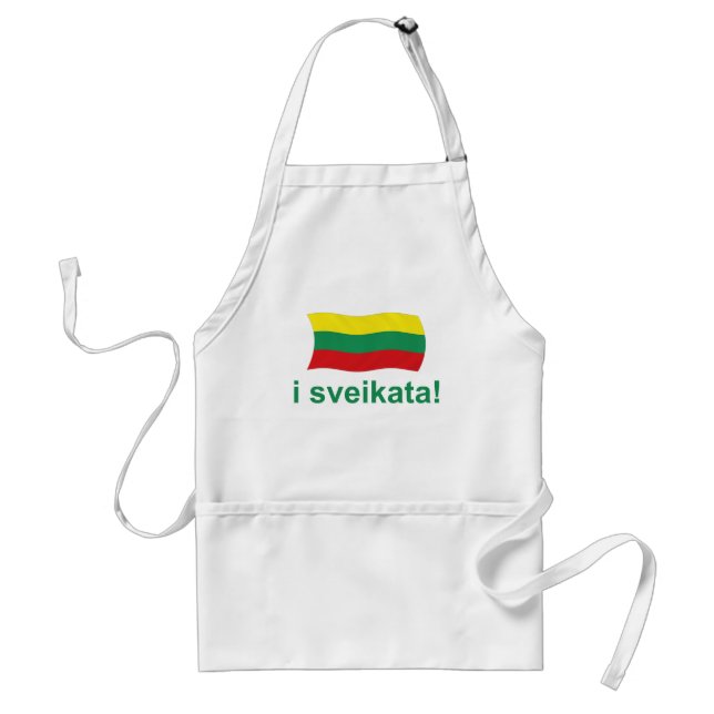 Lithuanian i sveikata! (Cheers!) Adult Apron (Front)