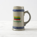 Lithuanian I Sveikata! (cheers!) Beer Stein at Zazzle
