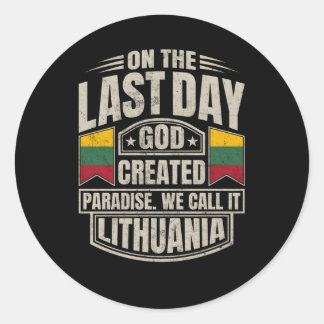 Lithuanian Lithuania Classic Round Sticker
