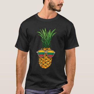 Lithuanian Pineapple Lithuania Flag Sunglasses Sum T-Shirt