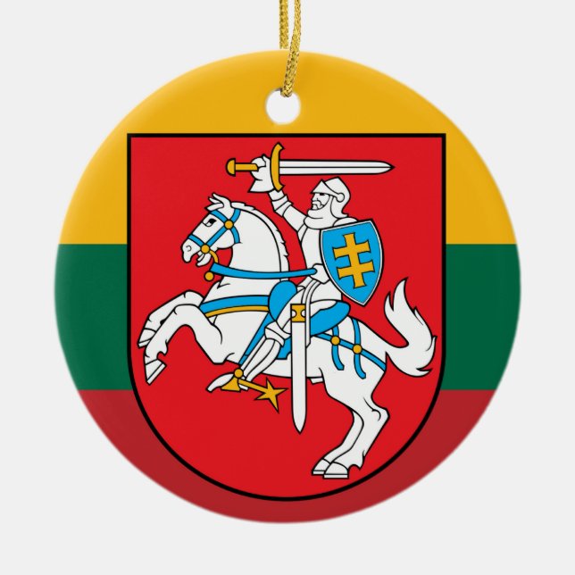 Lithuanian Vytis Christmas Tree Ornament (Front)