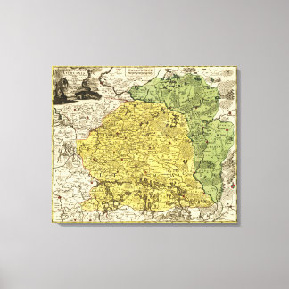 LithuaniaPanoramic MapLithuania Canvas Print