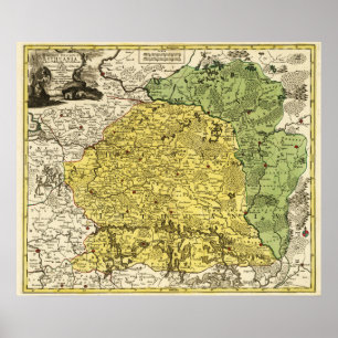 LithuaniaPanoramic MapLithuania Poster