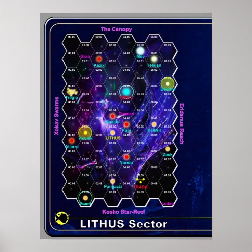 Lithus Sector Map Poster