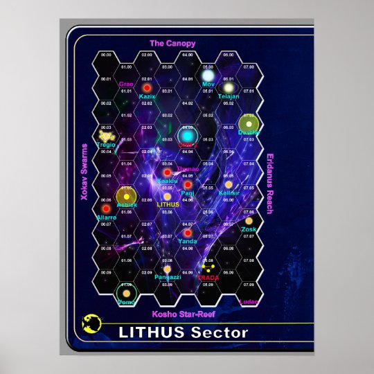 Lithus Sector Map Poster