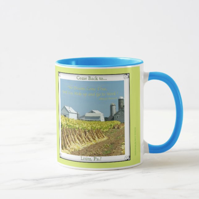 Lititz Pa. Lancaster County Farm. Amish Proverb Mug (Right)