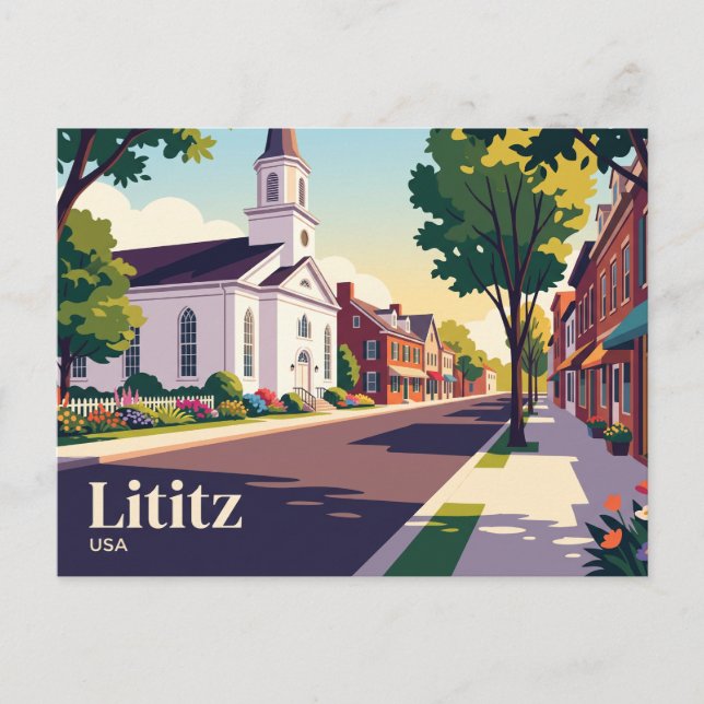 Lititz Pennsylvania Postcard (Front)