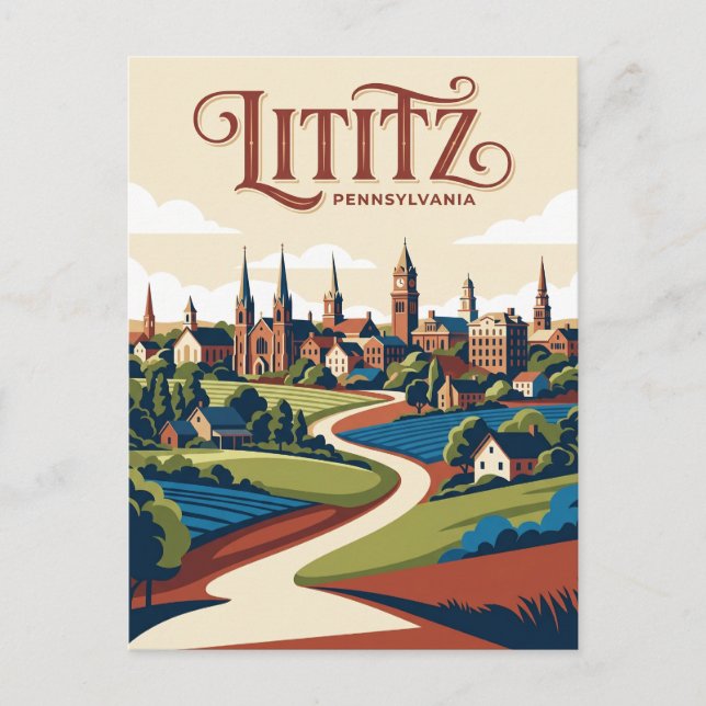 Lititz USA Postcard (Front)