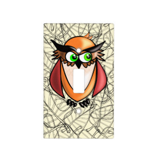 Litl Owl Light Switch Cover Painting