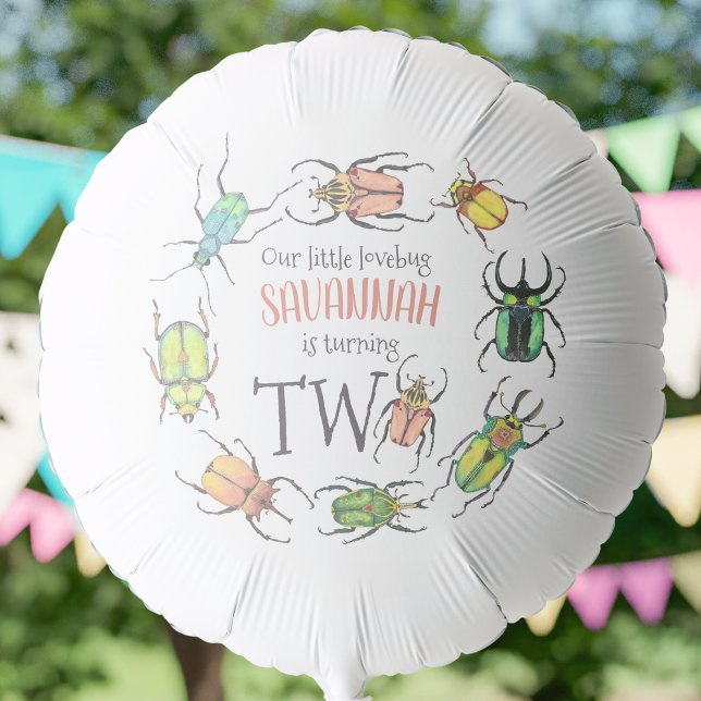 Litte Love Bug 2nd Birthday Balloon (Creator Uploaded)
