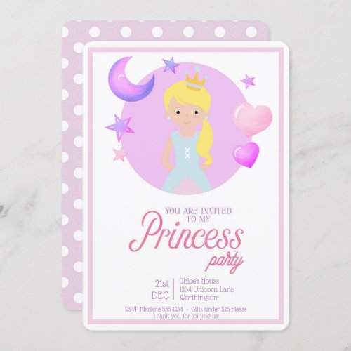 Litte Princess Birthday Party Invitation
