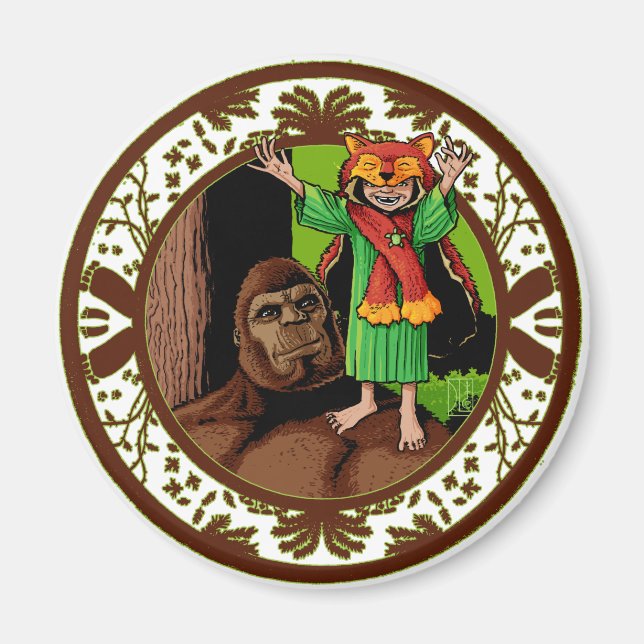 Litte Red Mighty Nizz Bigfoot Dad Magnet (Front)