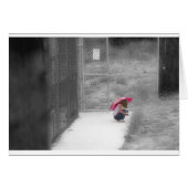 Littel Girl With A Pink Umbrella II (Front Horizontal)