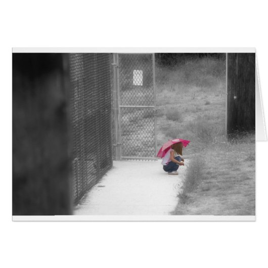 Littel Girl With A Pink Umbrella II (Front Horizontal)