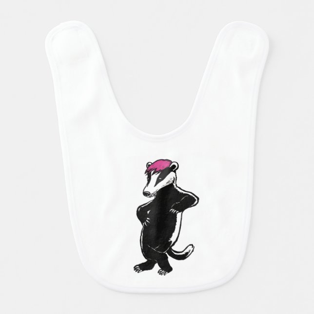 Litten Mister Dachs Baby Bib (Front)