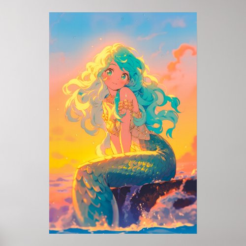  Litter Mermaid Art Poster