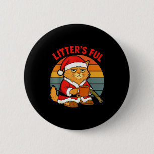 Litter’s Full Cat Christmas Costume Tired Litter’s Button