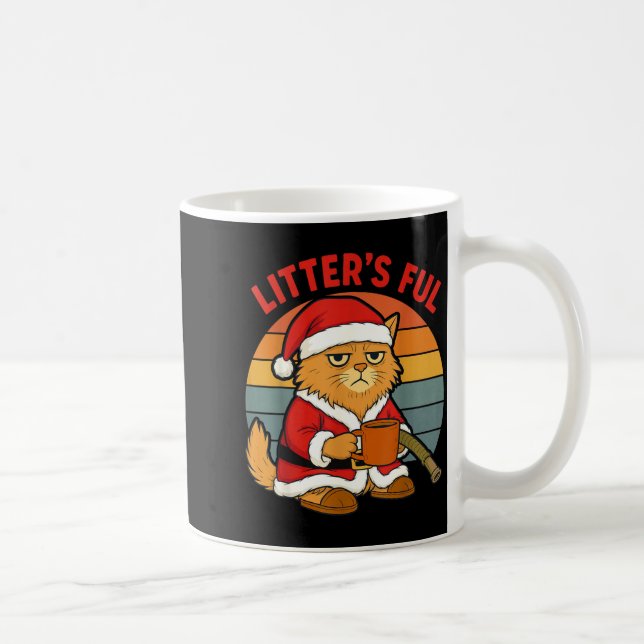 Litter’s Full Cat Christmas Costume Tired Litter’s Coffee Mug (Right)