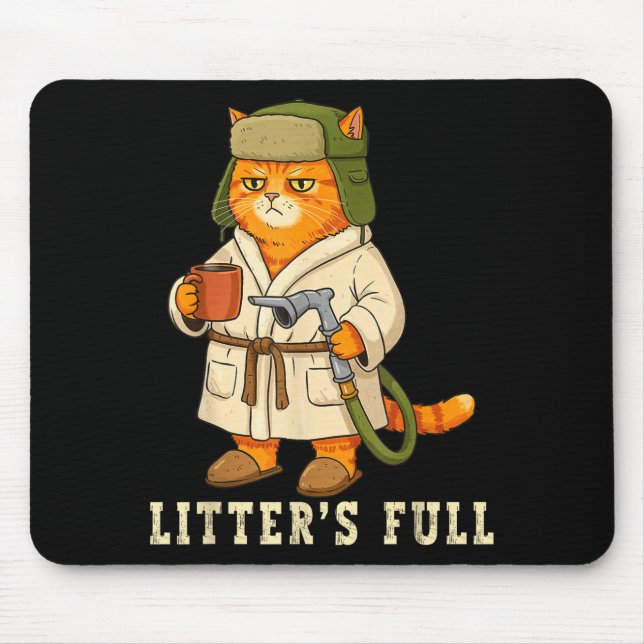 Litter’s Full Funny Cat Christmas Mpy For Cat Love Mouse Pad (Front)