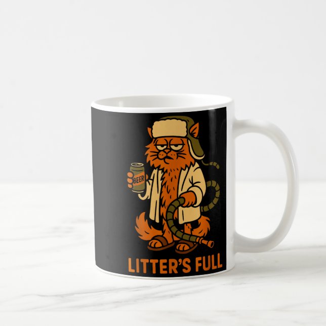 Litter’s Full Funny Cat Lovers Christmas Xmas  Coffee Mug (Right)