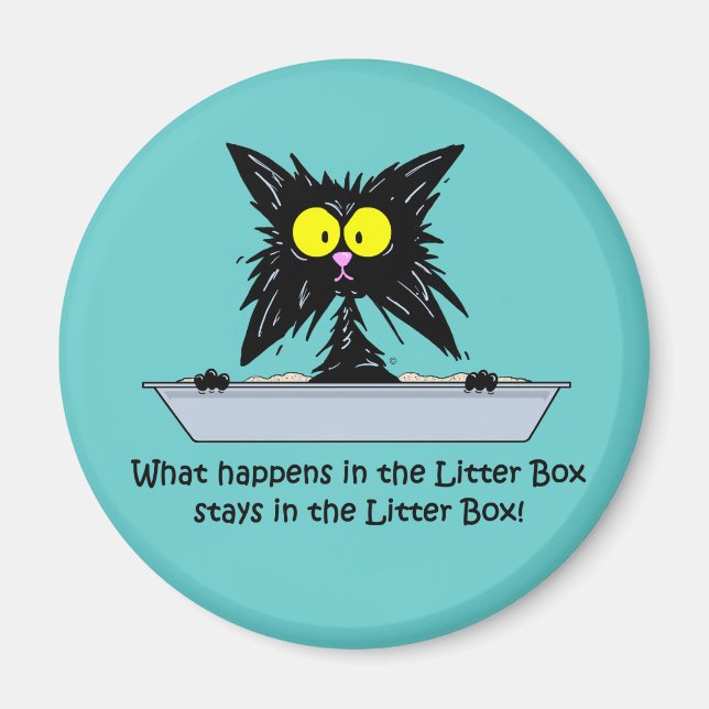 Litterbox Cat Magnet (Front)