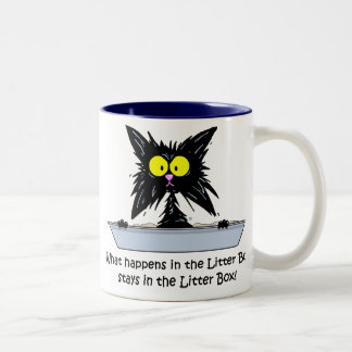 Litterbox Cat Two-Tone Coffee Mug