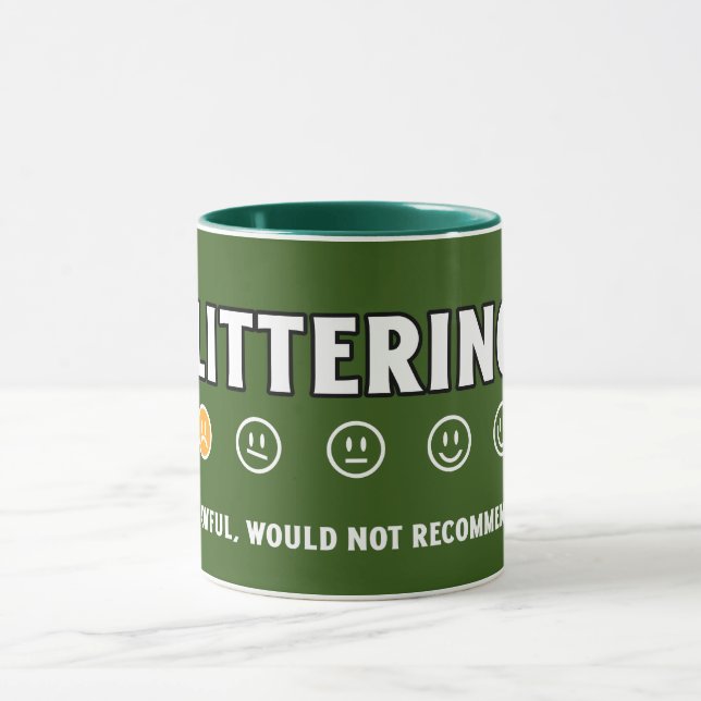 Littering 1 Star rating Earth Day Mug (Center)