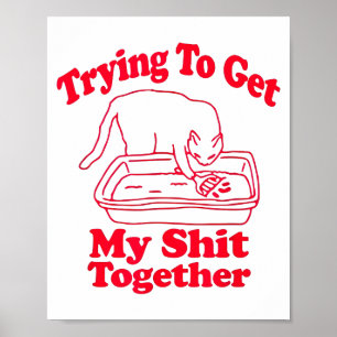 Litters Full Funny Cat Humor Meme Cat Mom Cat Dad Poster