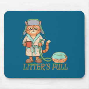 Litters Full Funny Cat Lovers Christmas Funny Gift Mouse Pad