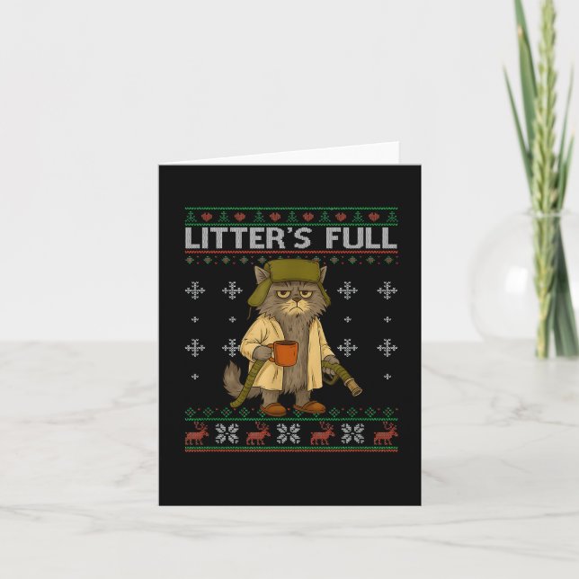 Litter's Full Funny Parody Outfit Sarcastic Christ Card (Front)