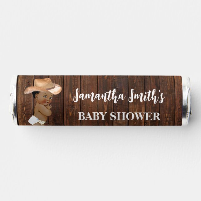 Little AA Cowboy Western Baby Shower Breath Savers® Mints (Front)