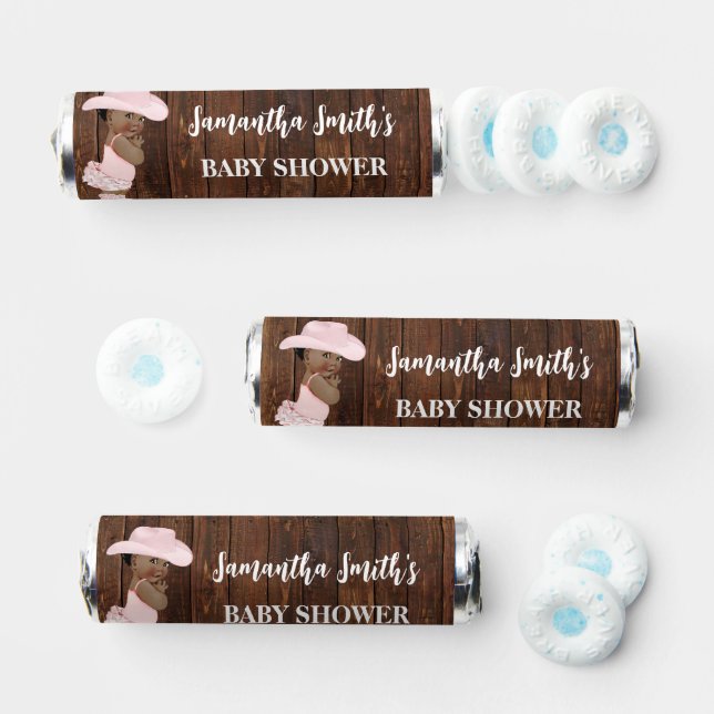 Little AA Cowgirl Western Baby Shower Breath Savers® Mints (Assorted)