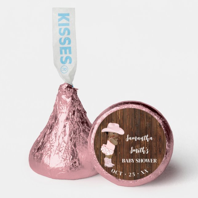 Little AA Cowgirl Western Baby Shower Hershey®'s Kisses® (Front)