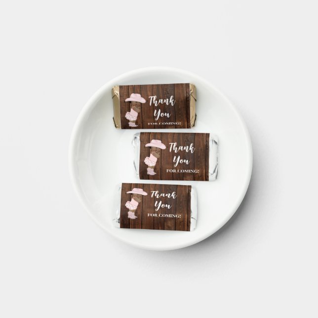 Little AA Cowgirl Western Baby Shower Hershey's Miniatures (Plate)
