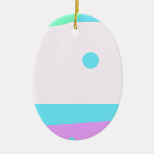 Little Abstract Monster or Abstract Landscape Ceramic Ornament