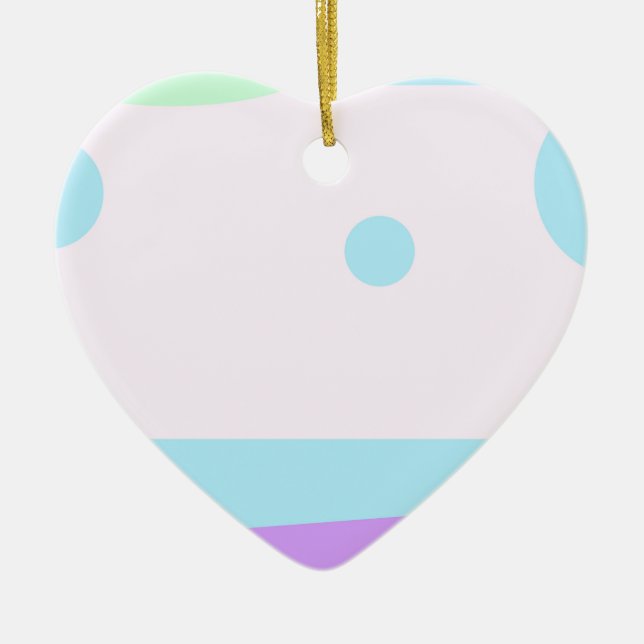 Little Abstract Monster or Abstract Landscape Ceramic Ornament (Front)