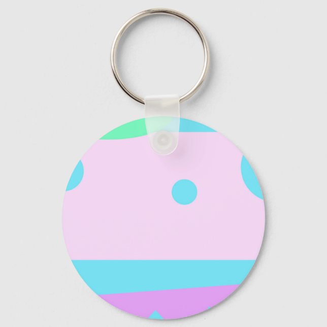 Little Abstract Monster or Abstract landscape Keychain (Front)