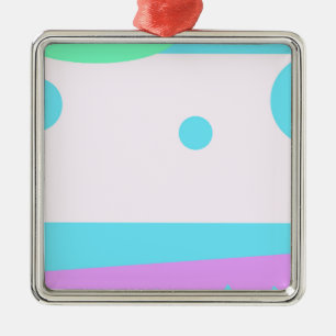 Little Abstract Monster or Abstract Landscape Metal Ornament