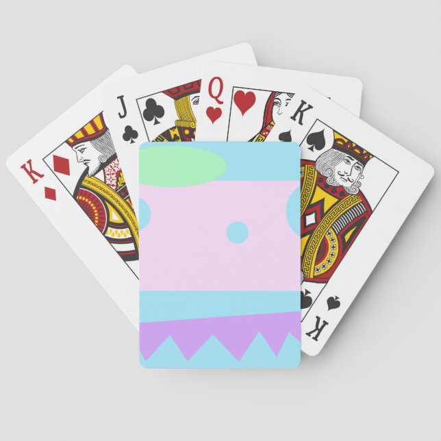 Little Abstract Monster or Landscape Poker Cards (Back)