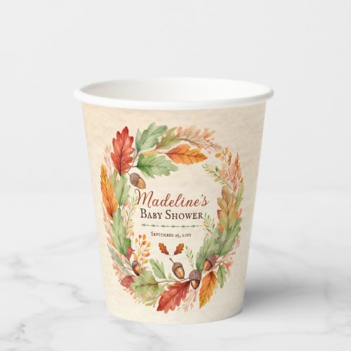 Little Acorn Fall Baby Shower Paper Cups