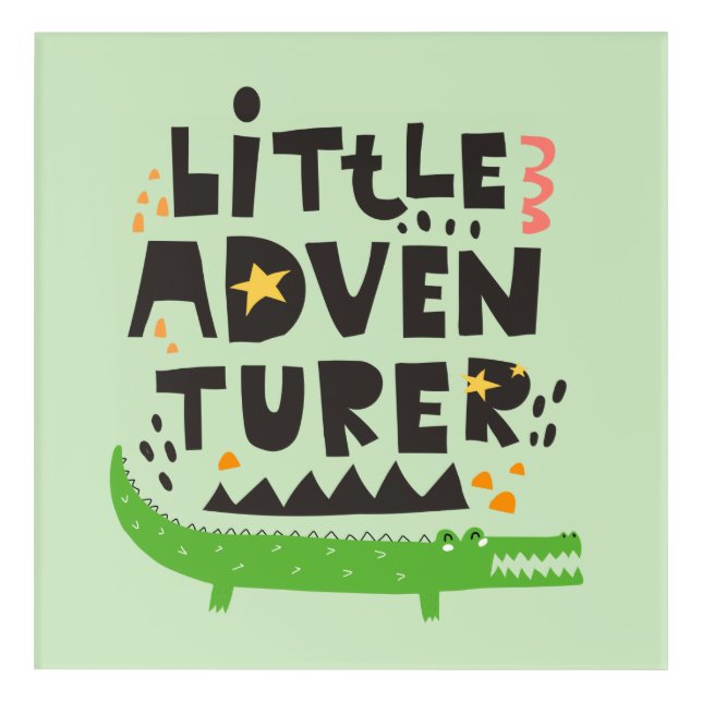 Little Adventurer Alligator Acrylic Print (Front)