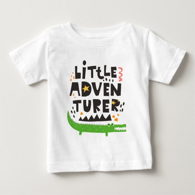 Little Adventurer Alligator Baby T-Shirt (Front)
