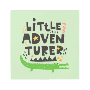 Little Adventurer Alligator Metal Print