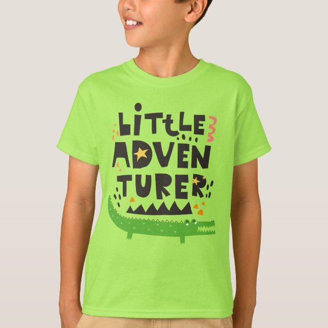 Little Adventurer Alligator T-Shirt (Front)