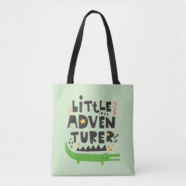 Little Adventurer Alligator Tote Bag (Front)