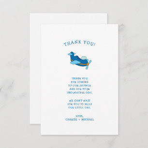 Little Airplane baby shower thank you note