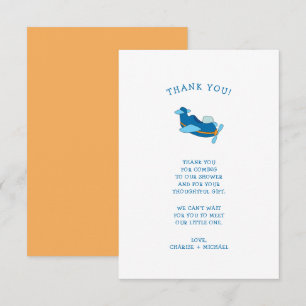 Little Airplane baby shower thank you note Card