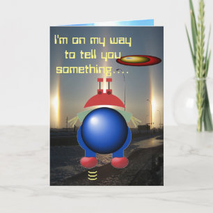 Little Alien Happy Birthday Card