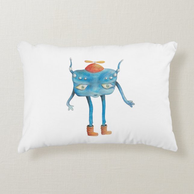 Little Alien Pi    Accent Pillow (Front)