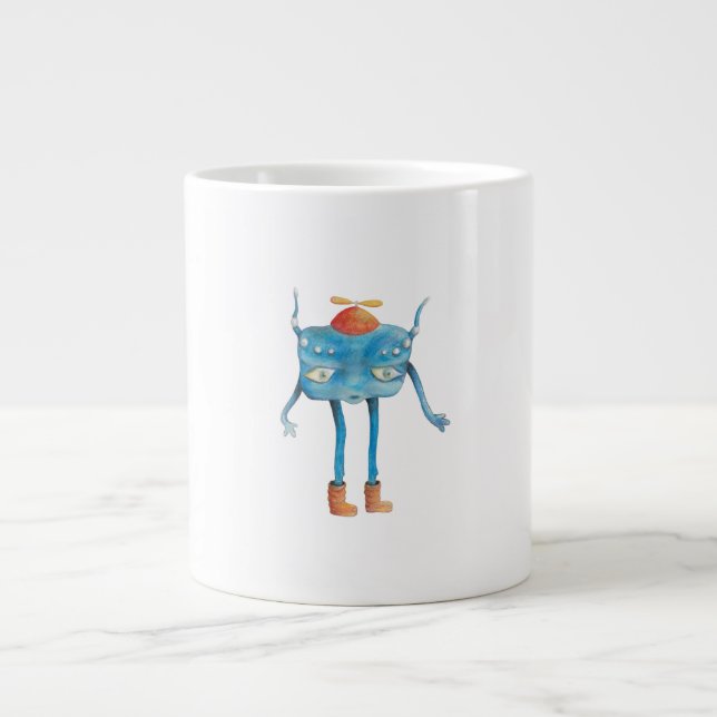 Little Alien Pi  Giant Coffee Mug (Front)